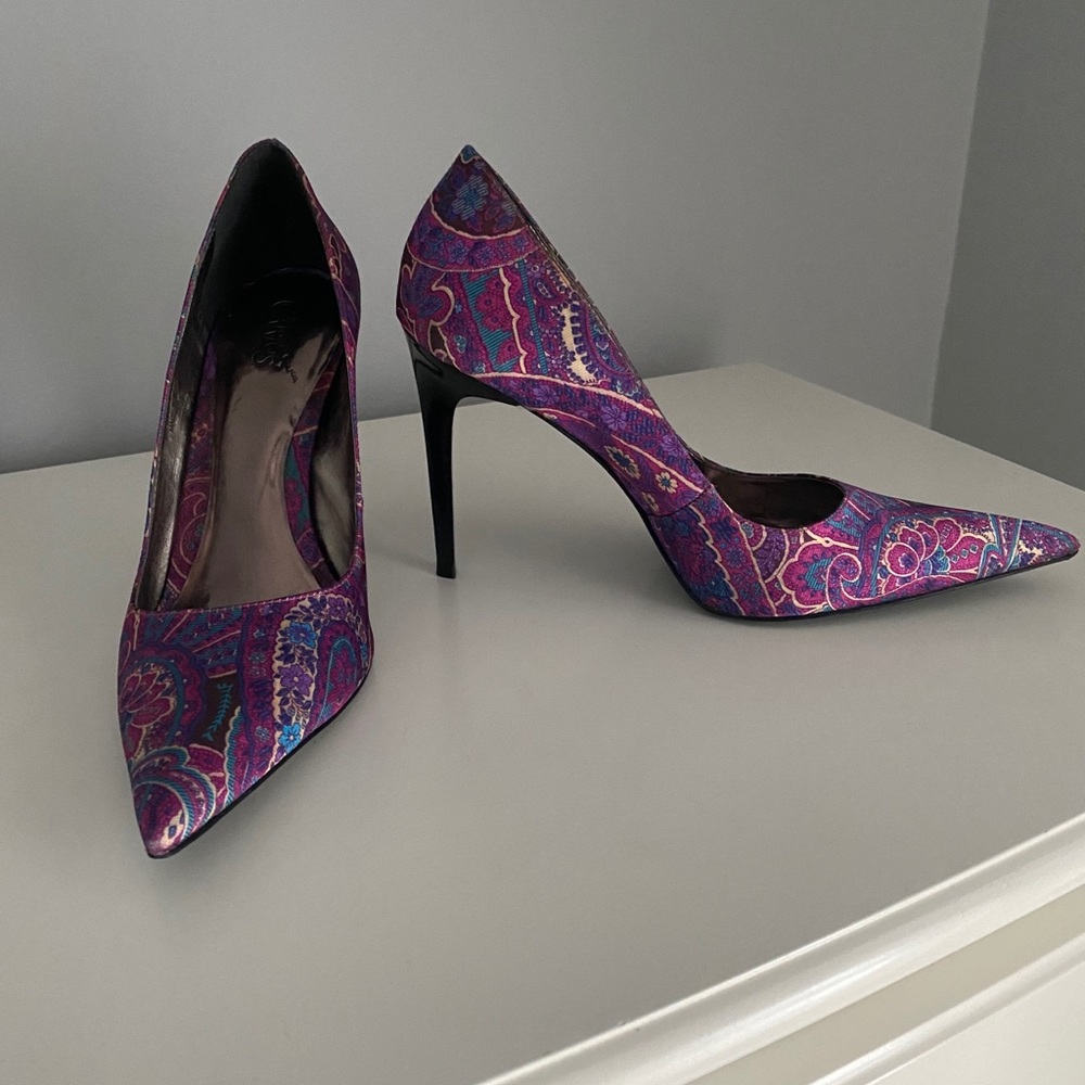 Carlos Santana Exude Purple Paisley Stilleto